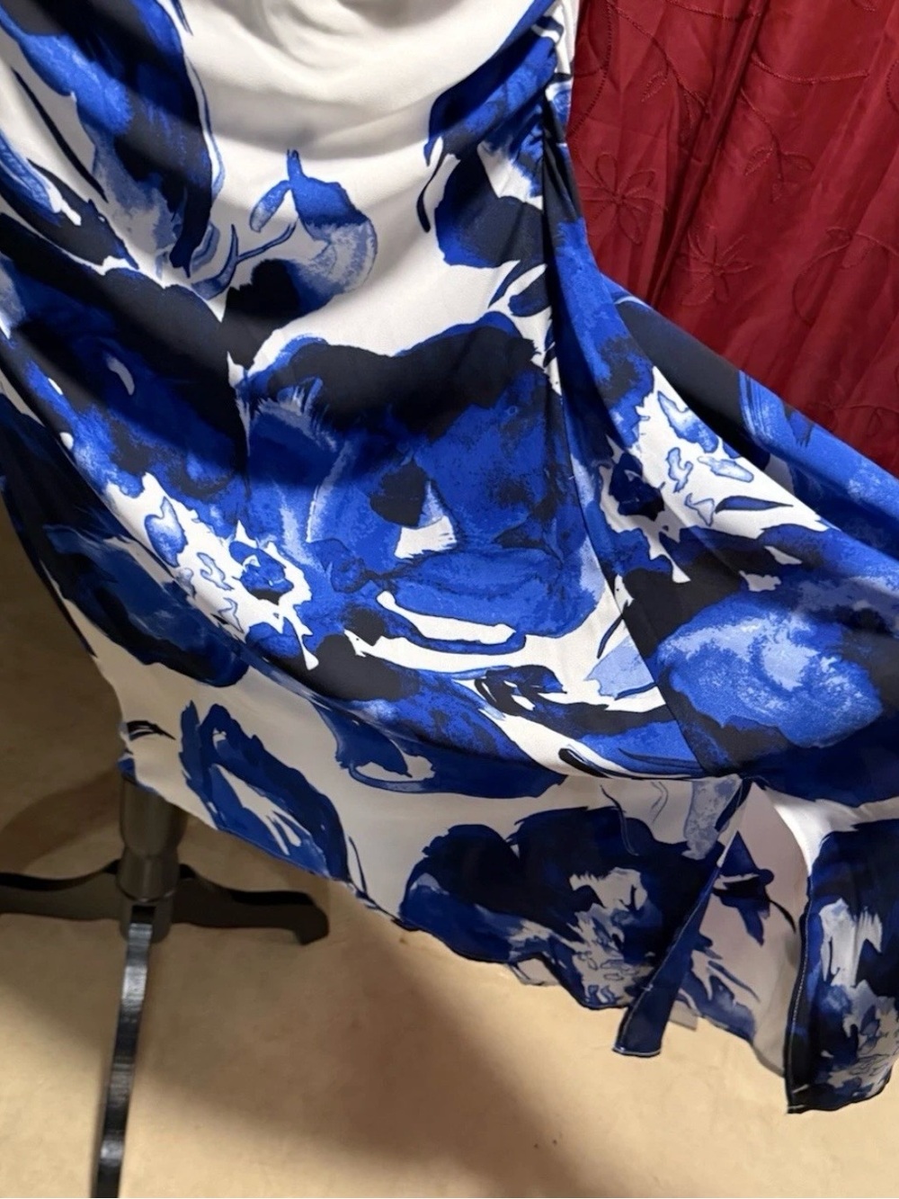Donna Karan Blue and White Floral Dress - Picture 8 of 10